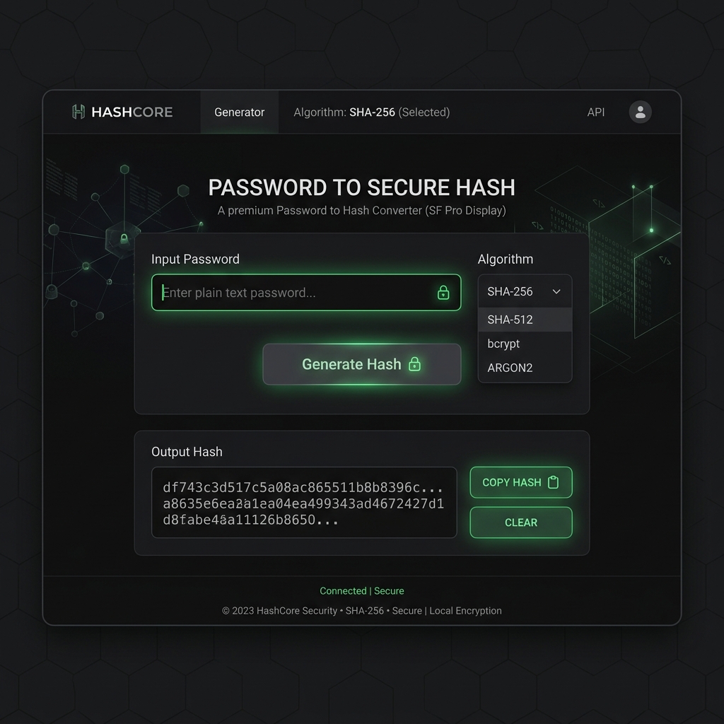 Password to Hash Converter